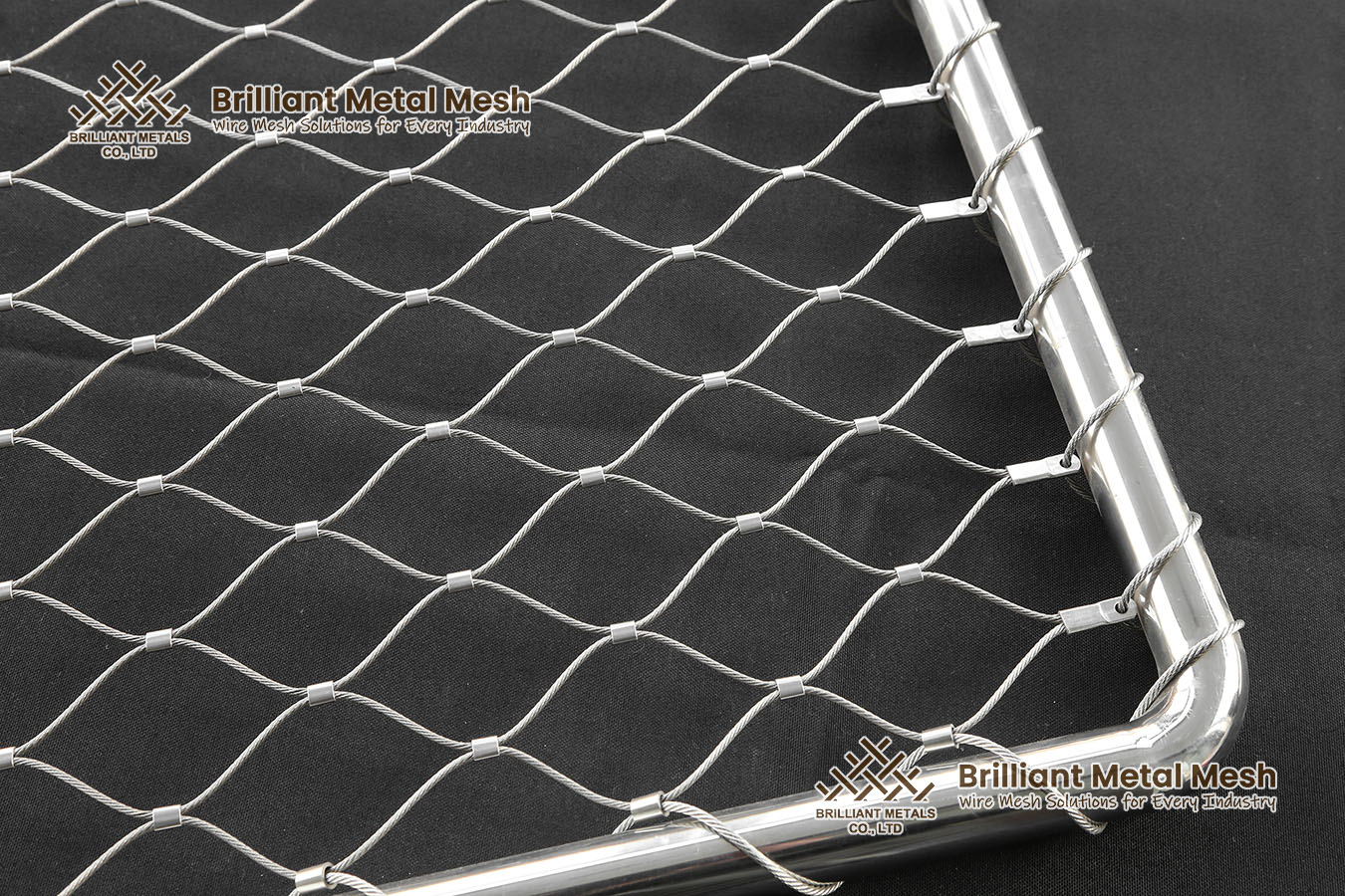 304 316 316l stainless steel rope mesh netting with frame 304 316 316l stainless steel rope mesh netting with frame