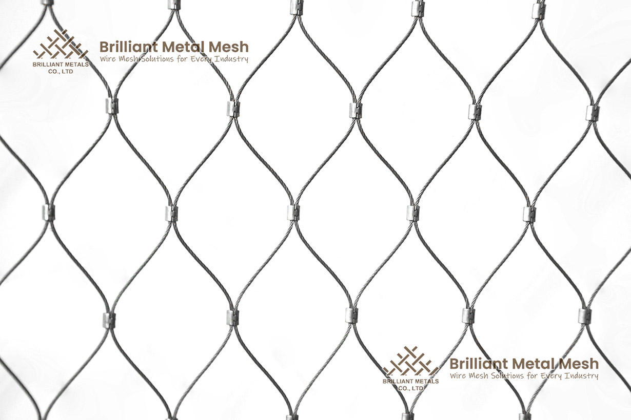 304 316l 316 stainless steel ferrule mesh wire cable netting SS 304 316l 316 stainless steel ferrule mesh wire cable netting