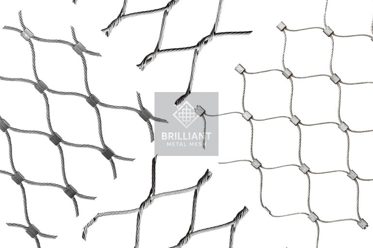 flexible stainless steel rope mesh ferrule knotted cable wire mesh netting